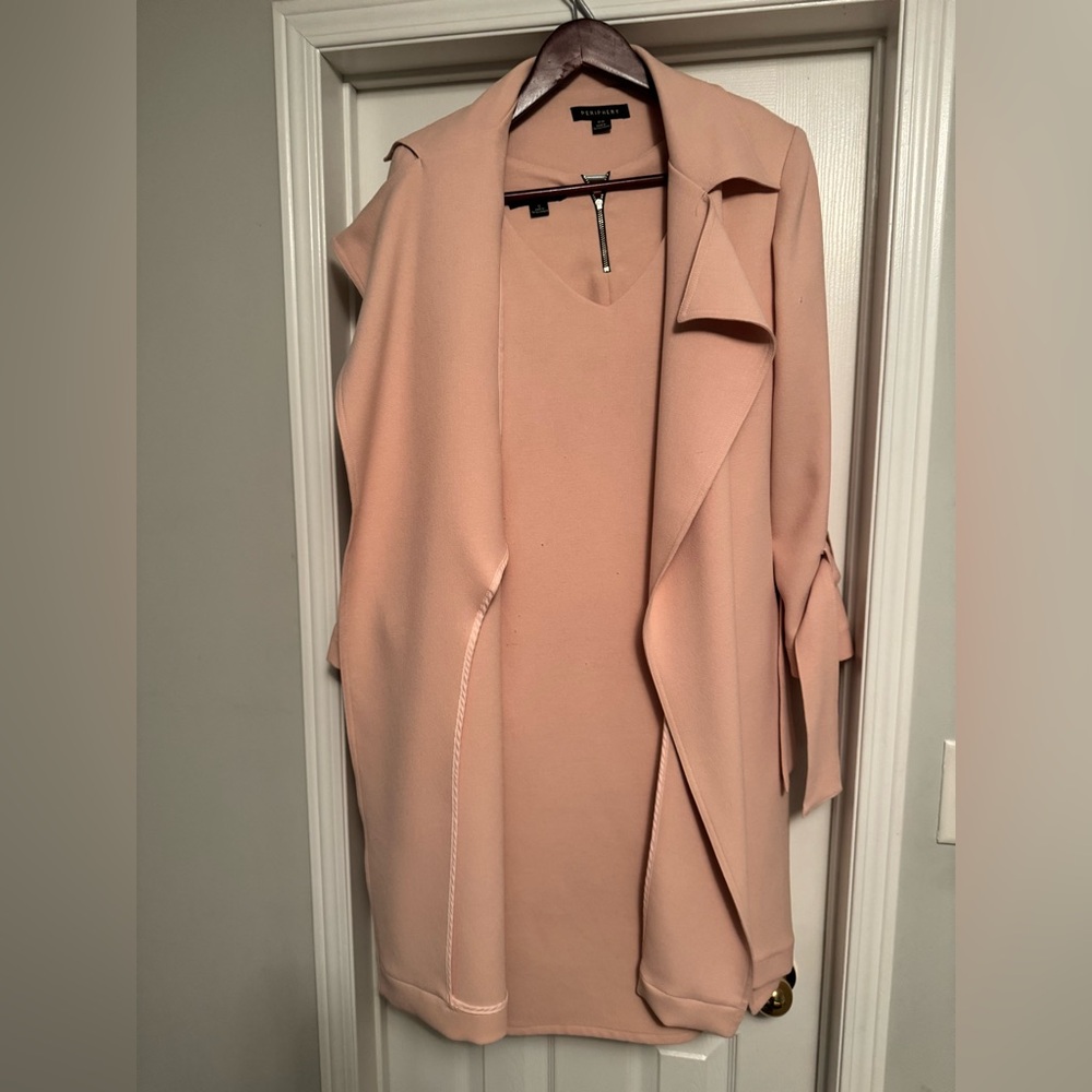 Lightweight jacket with matching dress knee length
